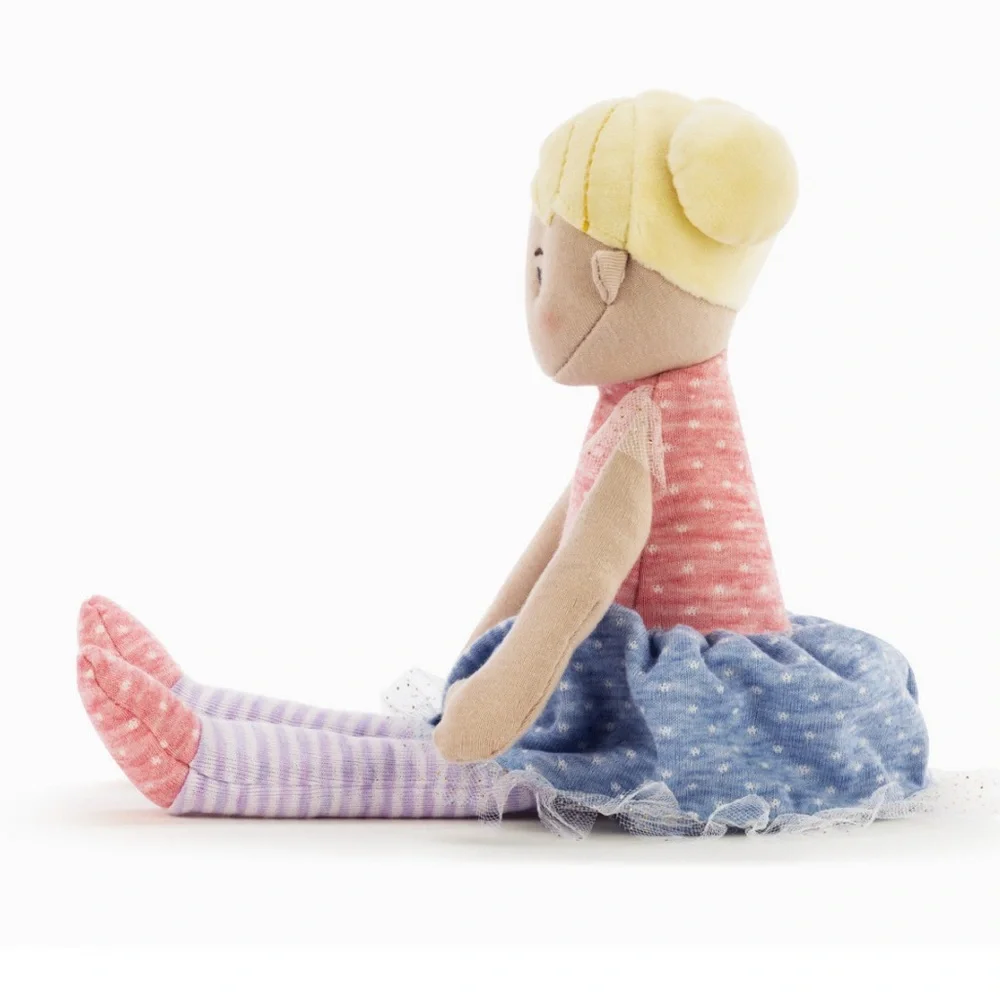 New! Demdaco Strong Beautiful You Blond Girl Fabric Doll - Picture 6 of 13